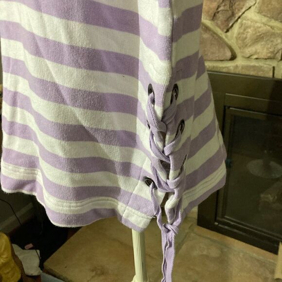 ANDEAWY PURPLE/WHITE STRIPED SWEATSHIRT / SZ XXL - Picture 2 of 6